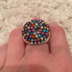 Multicolor statement ring